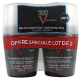 Vichy Man Deodorant Anti Perspirant Anti Irritation 48H Roll On Lot Of 2*50Ml ( Offer )