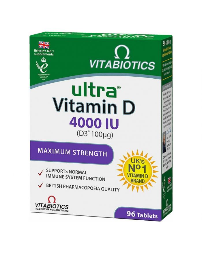 Vitabiotics Ultra Vitamin D 4000 Iu 96 Tablt Dermame Vitabiotics ultra vitamin d 4000 iu 96 tablt dermame