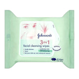 J&J Facial Wipes Cleansing 3In1 25s