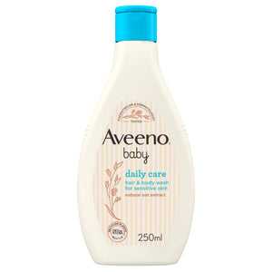 Aveeno Baby Daily Care Hair & Body Wash with Natural Oat Extract for Sensitive Skin, 250ml