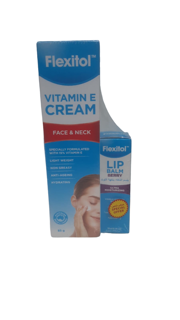 Flexitol Vitamin E Cream 85gm + Lip Balm (Assorted)