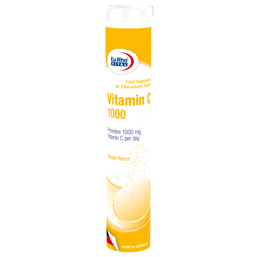 Eurho Vital Vitamin C 1000 Mg Effervescent Tab Blood Orange 20's