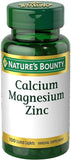 Natures Bounty Cal +Mag+Zinc Chelated+Vit D3 100 Caplets