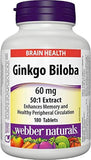 Webber Naturals Ginkgo Biloba Extra 60Mg Tab 60's