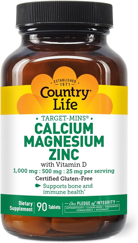 Country Life Calcium Magnesium Zinc With Vit D  Tab 90s