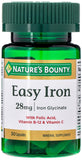 Nature's Bounty Easy Iron 28Mg Caps 30s