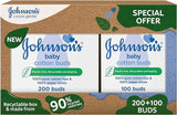 Johnson Cotton Buds 200Pc 1+1 Free