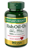 Natures Bounty Fish Oil 1200 + D3 1000 Iu Softgels 90s