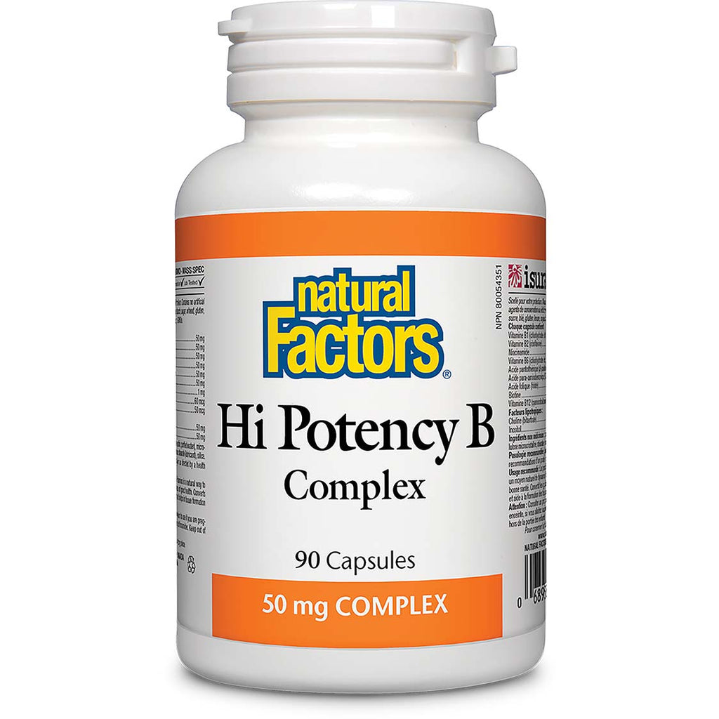 Factor B Natural Factors Hi Potency B Complex 50Mg 60Caps – Dermame