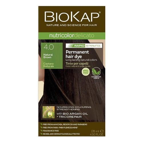 Biokap nutricolor delicato rapid 4.00 natural brown 135ml
