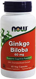 Now Ginkgo Biloba 60 Mg 60s