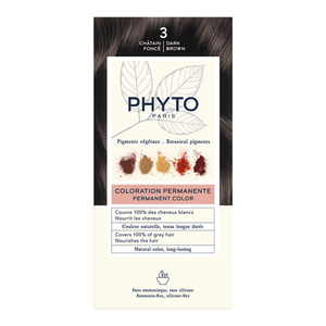 Phyto Permanent Hair Dye Dark Brown 3