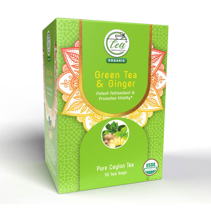 Tea Connection Organic Green Tea & Ginger Tea Bags 16's
