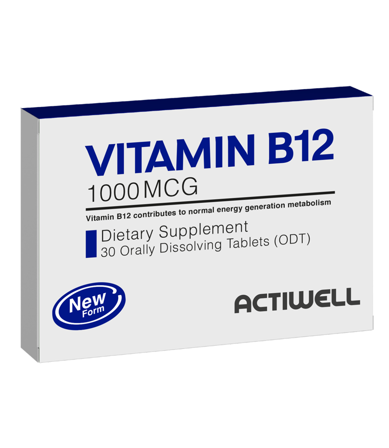 Actiwell Vitamin B12 1000Mcg oral dissolving Tabs 30s